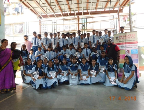 NUTRITION FOOD PACKETS were distributed by Pragatee Foundation to underprivileged students in Dharavi school