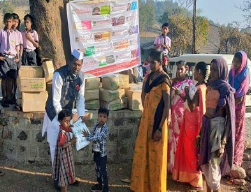 Distribution of nutritious food pockets to the tribal community in Palghar