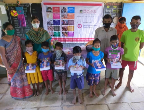Distributed educational materials Kits to ZP School Gavthewadi village children’s