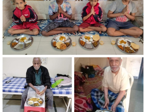 Food donation drive for underprivileged children and senior citizens